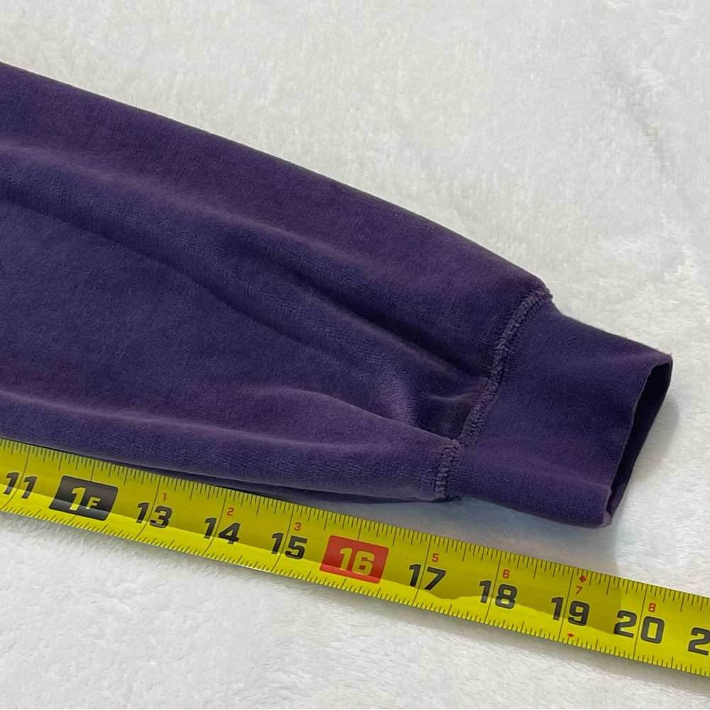 SJB ACTIVE WOMENS VELOUR ZIP UP SWEATSHIRT WITH HOOD  SIZE L. PURPLE - Picture 6 of 9